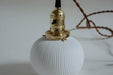 Sjöborre Art Deco White Glass Shade Brass Fitting Pendant Light - DWHOME
