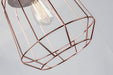 Sangkar Rose copper gold Cage Pendant Light With Concrete Base - DWHOME