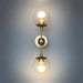 Ritz Duo Brass Fitting Clear Glass Wall Light Sconce - DWHOME