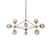 Ritz 10 Bulb Brass Pendant Light - DWHOME