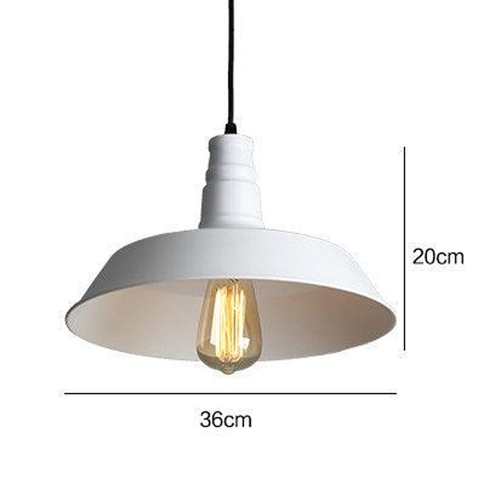 Vintage Industrial Pendant Light In White Colour-DWHOME