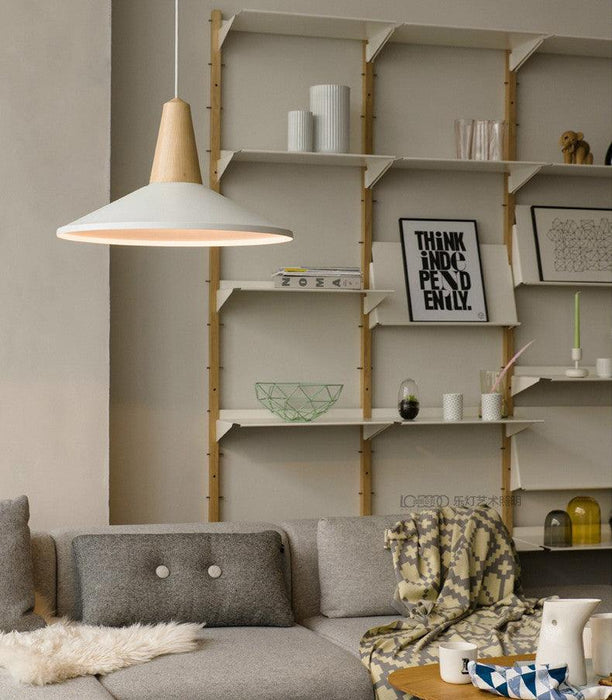 LundLund Minimalist Scandinavian Wooden Pendant Light - DWHOME