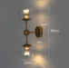 Ritz Duo Brass Fitting Clear Glass Wall Light Sconce - DWHOME