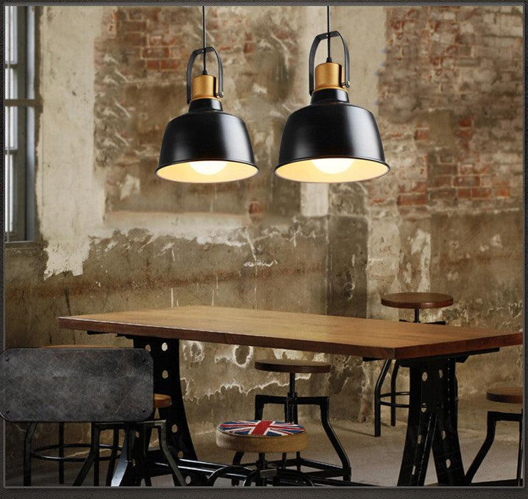 Newman Black Dome Industrial Loft Pendant Light - DWHOME
