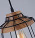 Sangkar Metal Cage Pendant Light With Wooden Base - DWHOME