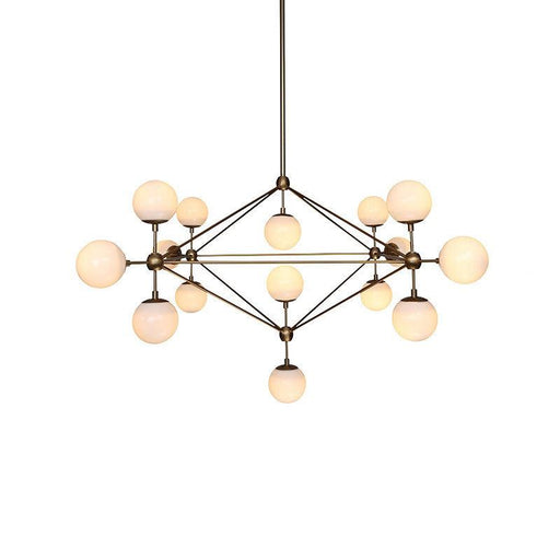 Ritz 15 Bulb Brass Pendant Light-DWHOME