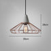 Sangkar Rose copper gold Cage Pendant Light With Concrete Base - DWHOME