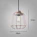 Sangkar Rose copper gold Cage Pendant Light With Concrete Base - DWHOME