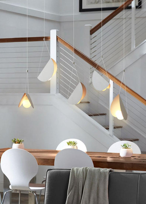 White Glider Minimalist Line Pendant Light - DWHOME