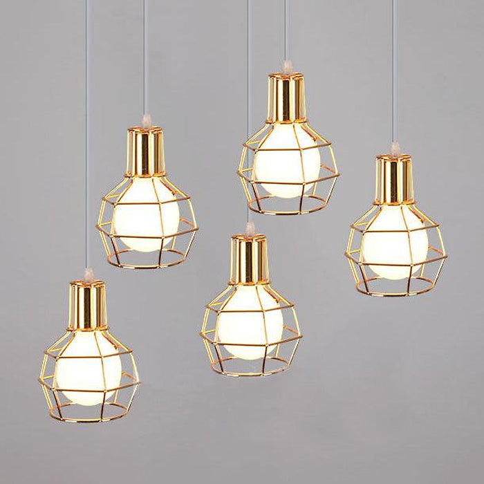 Work Lamp Cage Pendant Light-DWHOME