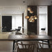 Wooden Petal Round Cluster Pendant Light - DWHOME