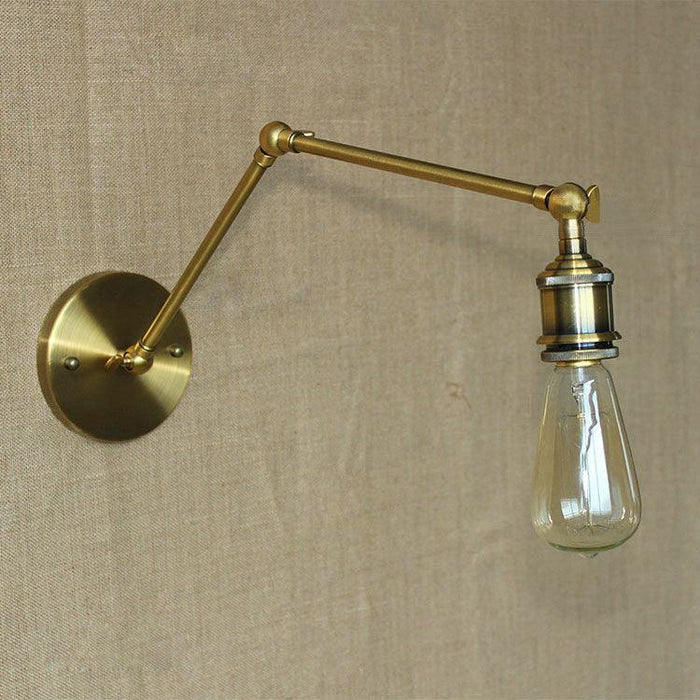 Long Arm Brass Industrial Wall Light - DWHOME