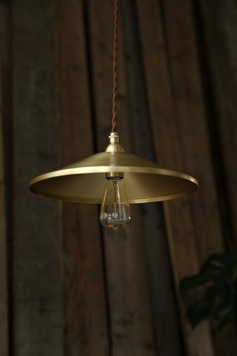 Trudeau Brass Shade Minimalist Pendant Light - DWHOME