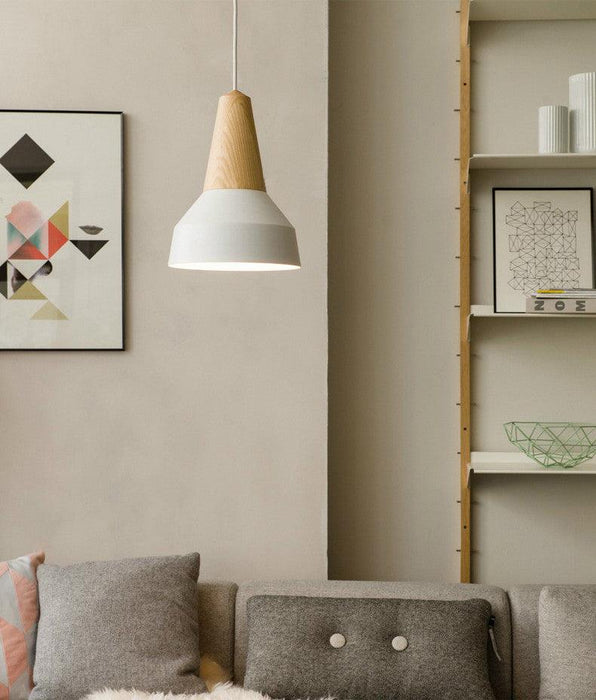 LundLund Minimalist Scandinavian Wooden Pendant Light - DWHOME