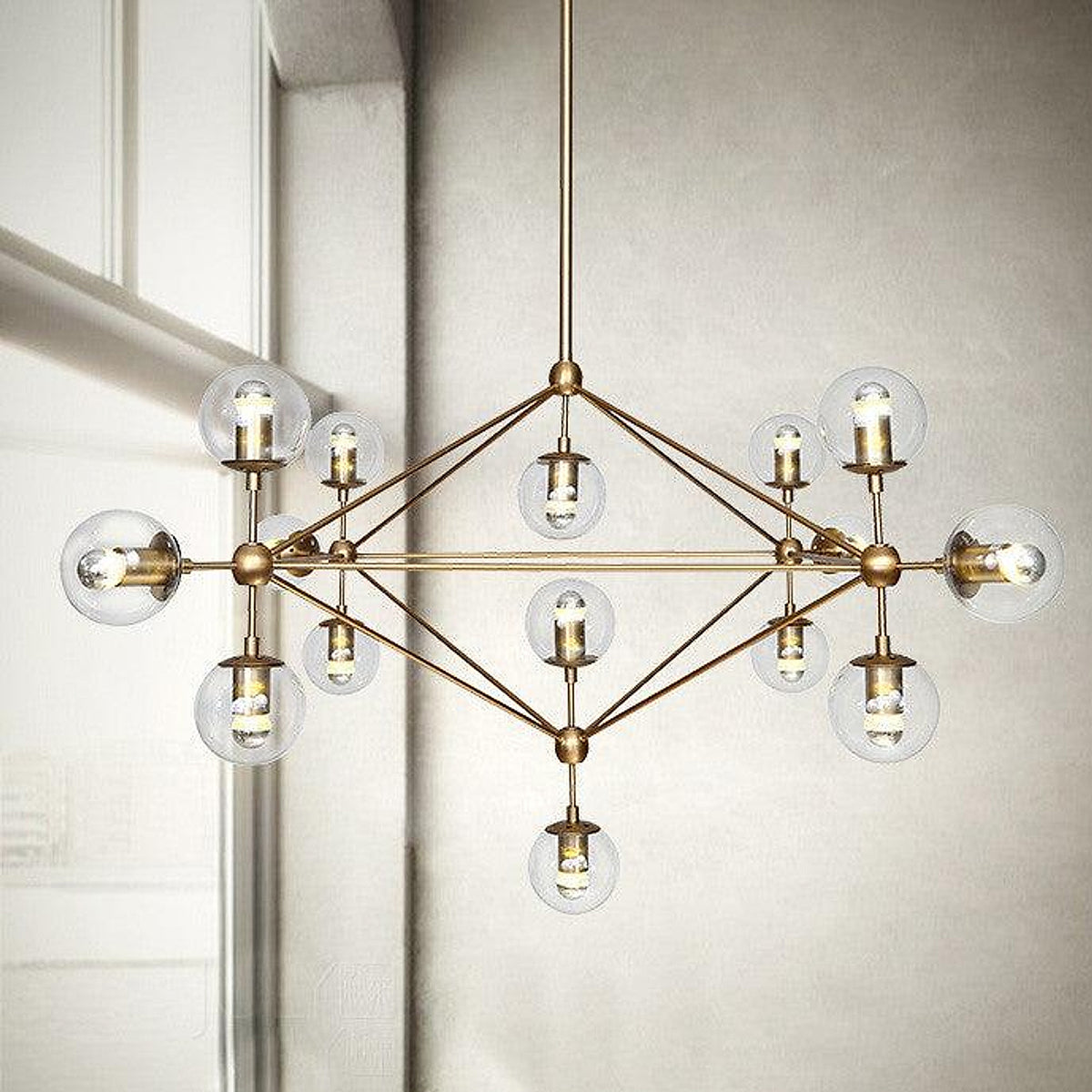 Ritz 15 Bulb Brass Pendant Light exclusive at DWHOME