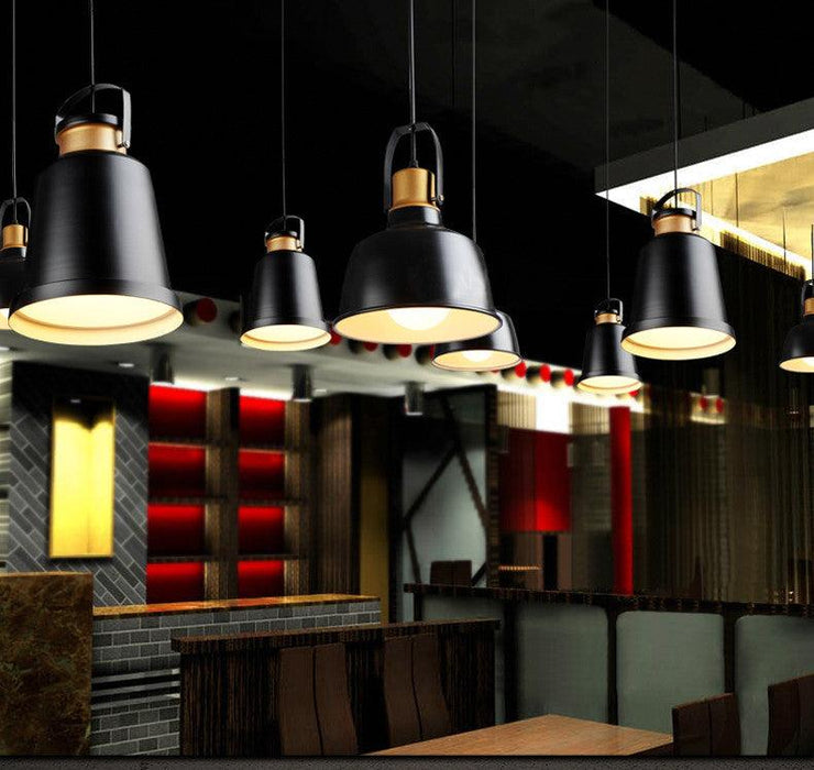 Newman Black Dome Industrial Loft Pendant Light - DWHOME