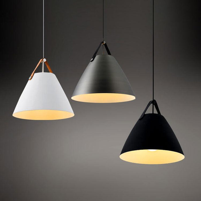 Leather Strap Suspension Minimalist Pendant Light - DWHOME