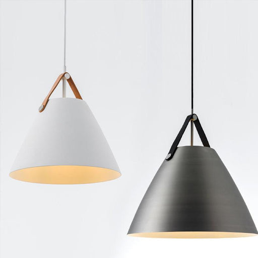 Leather Strap Suspension Minimalist Pendant Light-DWHOME