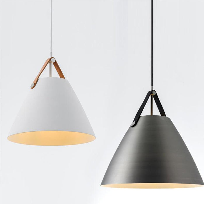 Leather Strap Suspension Minimalist Pendant Light - DWHOME