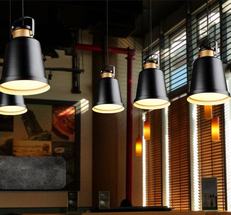 Newman Black Dome Industrial Loft Pendant Light - DWHOME