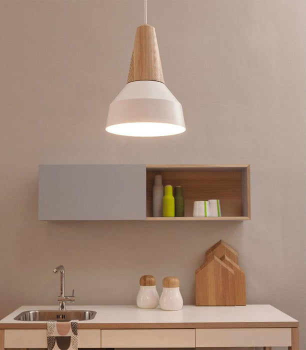 LundLund Minimalist Scandinavian Wooden Pendant Light - DWHOME