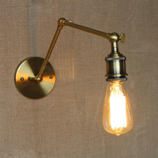 Long Arm Brass Industrial Wall Light-DWHOME