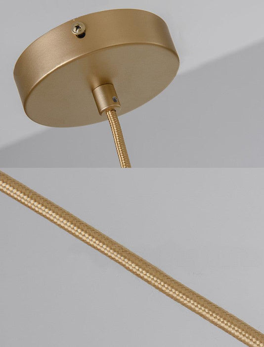 Ritz Single Head Brass Coloured Pendant Light-DWHOME