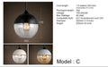 Toledo Minimalist Contemporary Pendant Light - DWHOME