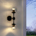 Ritz Duo Brass Fitting Clear Glass Wall Light Sconce - DWHOME