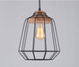 Sangkar Metal Cage Pendant Light With Wooden Base - DWHOME