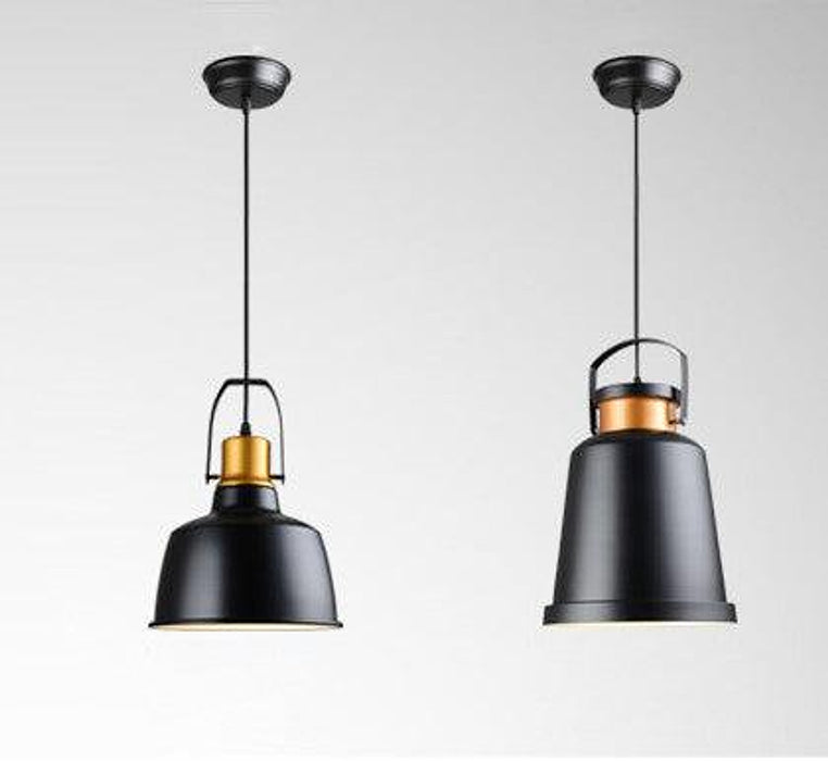 Newman Black Dome Industrial Loft Pendant Light-DWHOME