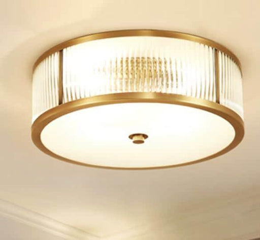 Tammika Vintage Brass Drum Ceiling Lamps - DWHOME