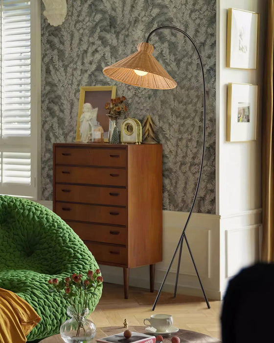 Tana Woven Floor Lamp-DWHOME