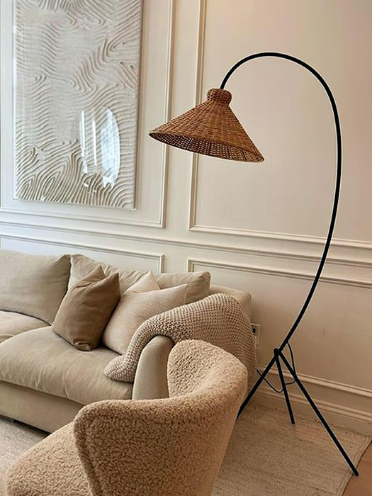 Tana Woven Floor Lamp-DWHOME