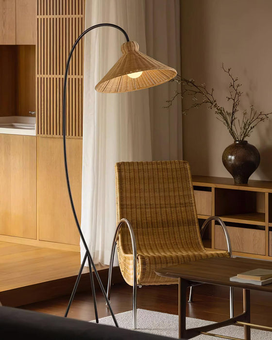 Tana Woven Floor Lamp-DWHOME