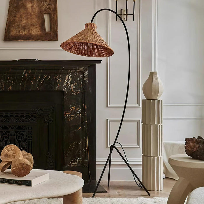Tana Woven Floor Lamp-DWHOME
