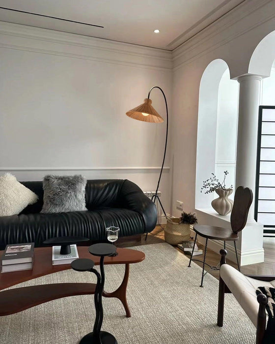 Tana Woven Floor Lamp-DWHOME