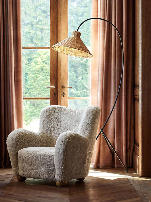 Tana Woven Floor Lamp-DWHOME
