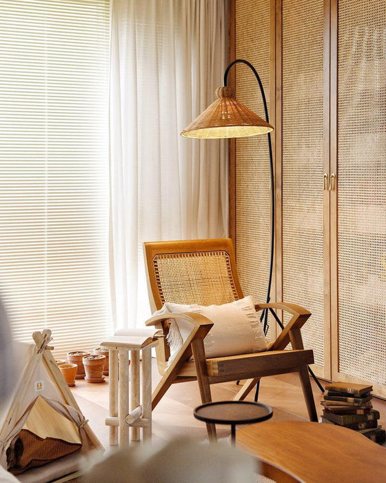 Tana Woven Floor Lamp-DWHOME
