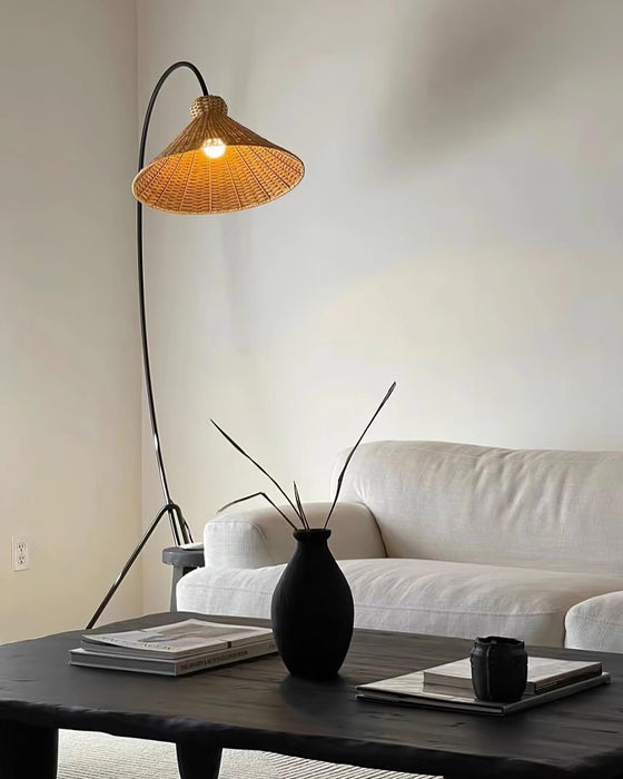 Tana Woven Floor Lamp-DWHOME