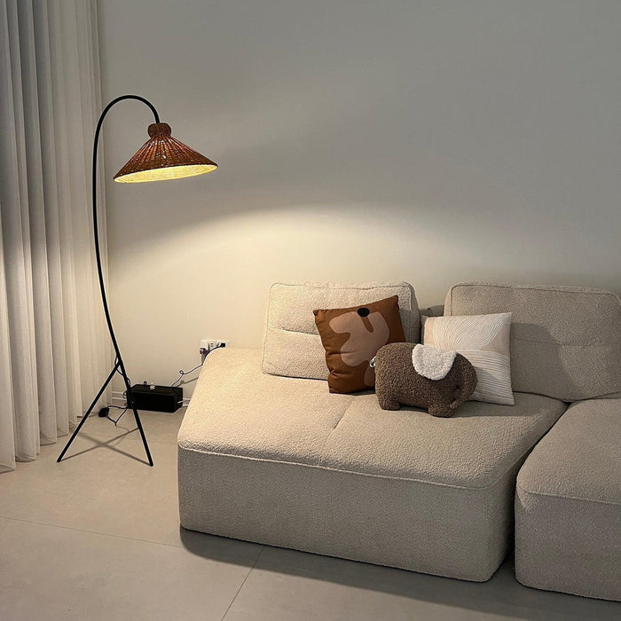 Tana Woven Floor Lamp-DWHOME