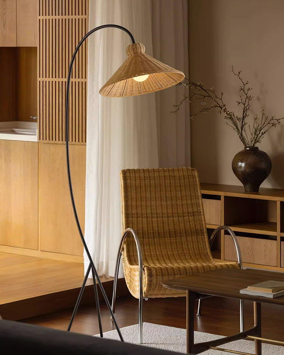 Tana Woven Floor Lamp-DWHOME