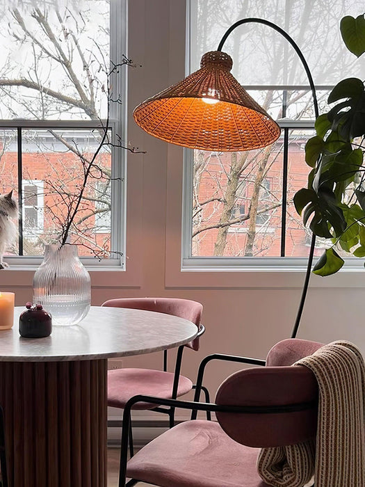 Tana Woven Floor Lamp-DWHOME