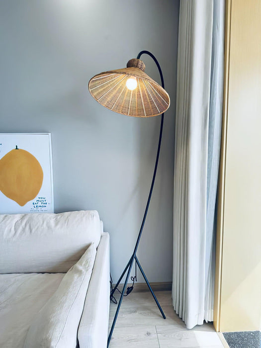 Tana Woven Floor Lamp-DWHOME