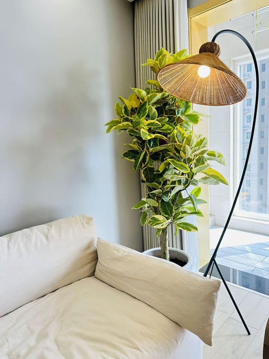 Tana Woven Floor Lamp-DWHOME