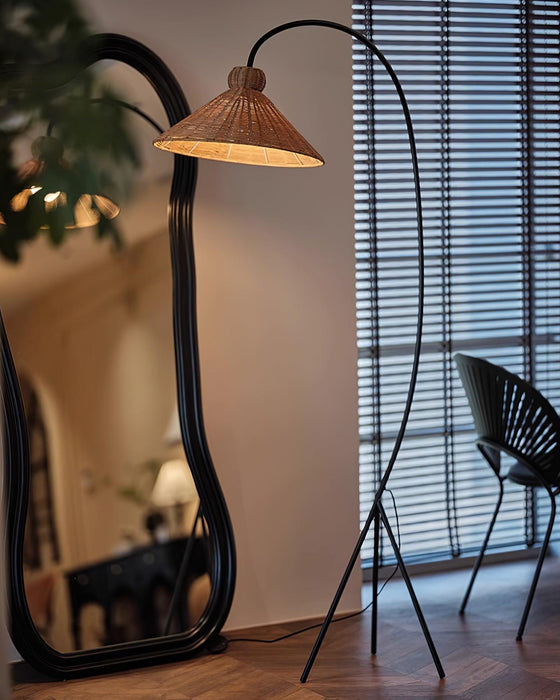 Tana Woven Floor Lamp-DWHOME