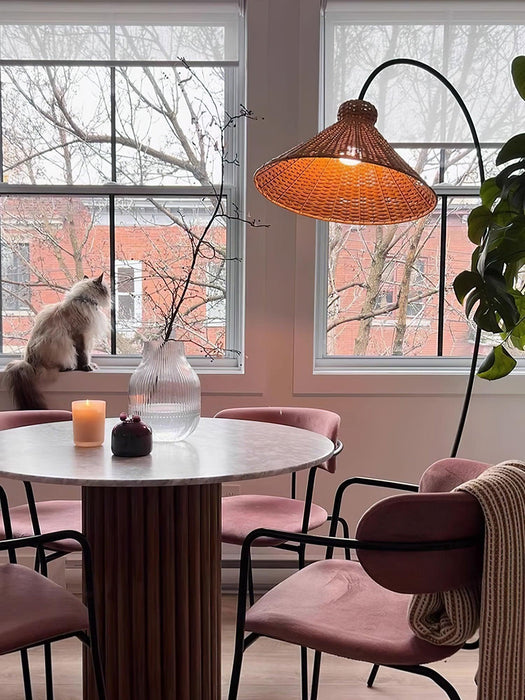 Tana Woven Floor Lamp-DWHOME