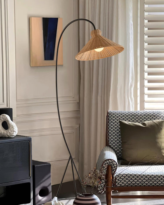 Tana Woven Floor Lamp-DWHOME