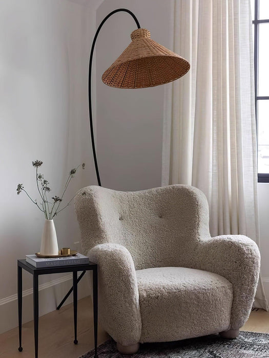 Tana Woven Floor Lamp-DWHOME