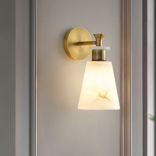 Tapered Alabaster Wall Sconce-DWHOME